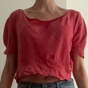 Zadig & Voltaire salmon crop top